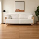 Ver imagem 6 de Sofá Fixo Arthur 4 Lugares Luxo 2,50m Castellar Móbile Branco Corino Off White