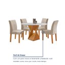 Ver mais imagens de Conjunto Mesa Barcelona 100cm com 4 Cadeiras Espanha Tampo Slim Plus Redondo Yescasa