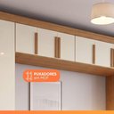 Ver imagem 5 de Guarda Roupa Modulado Casal Madrid 9 Portas de Bater MDP Madeirado-Off White Maxel Móveis