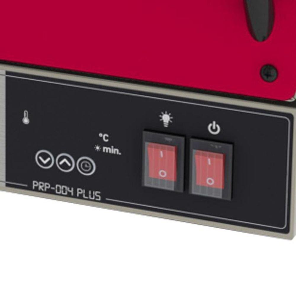 Kit - Forno Turbo Prp-004 Plus Digital 127v Vermelho + Bancada Mes-004 + 8 Assadeiras - Progás 127v - 8