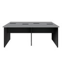 Ver imagem 4 de Plataforma de Trabalho 4 Lugares 1,80m X 1,20m Pé Painel F5 Cor:cinza Sagrado com Preto