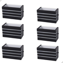 Ver imagem 1 de Kit com 6 Arandelas Frisada de 15cm:preto