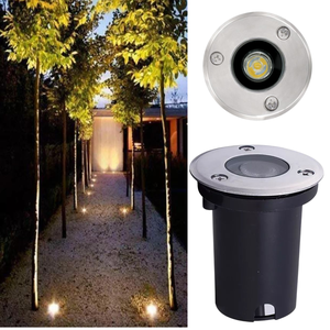 Balizador Spot Led SMD Blindado De 1W Branco Quente Bivolt IP66 De Embutir Em Piso Chão Gramado Jard