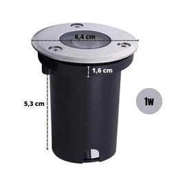 Balizador Spot Led SMD Blindado De 1W Branco Quente Bivolt IP66 De Embutir Em Piso Chão Gramado Jard - 2