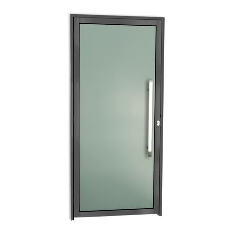 Porta Alumínio Murano c/Puxador D.Cinza 100 Brimak