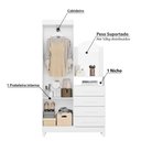 Ver imagem 4 de Guarda-Roupa Cômoda 4 Gavetas 2 Portas Capri - Branco