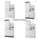 Ver imagem 5 de Guarda-Roupa Cômoda 4 Gavetas 2 Portas Capri - Branco