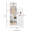 Ver imagem 6 de Guarda-Roupa Cômoda 4 Gavetas 2 Portas Capri - Branco