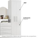 Ver imagem 2 de Guarda-Roupa Cômoda 4 Gavetas 2 Portas Capri - Branco