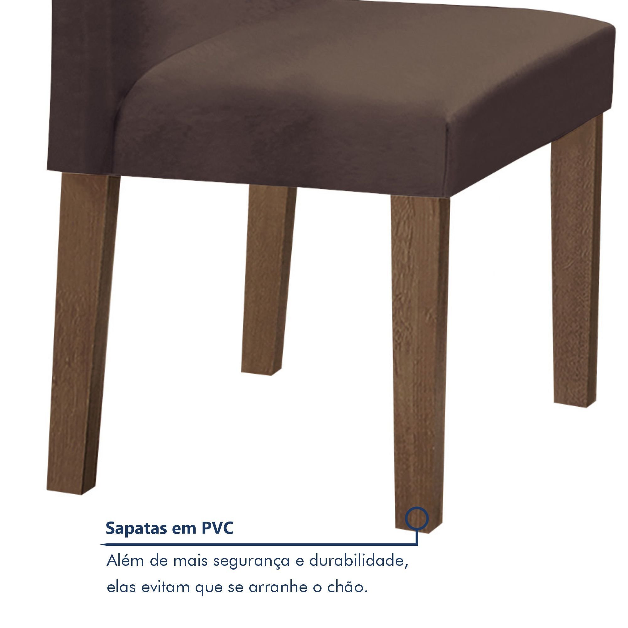 Conjunto Mesa Barcelona 120cmx120cm 6 Cadeiras Espanha Tampo Plus Redondo Vidro Yescasa - 7