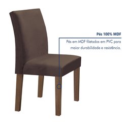 Conjunto Mesa Barcelona 120cmx120cm 6 Cadeiras Espanha Tampo Plus Redondo Vidro Yescasa - 5