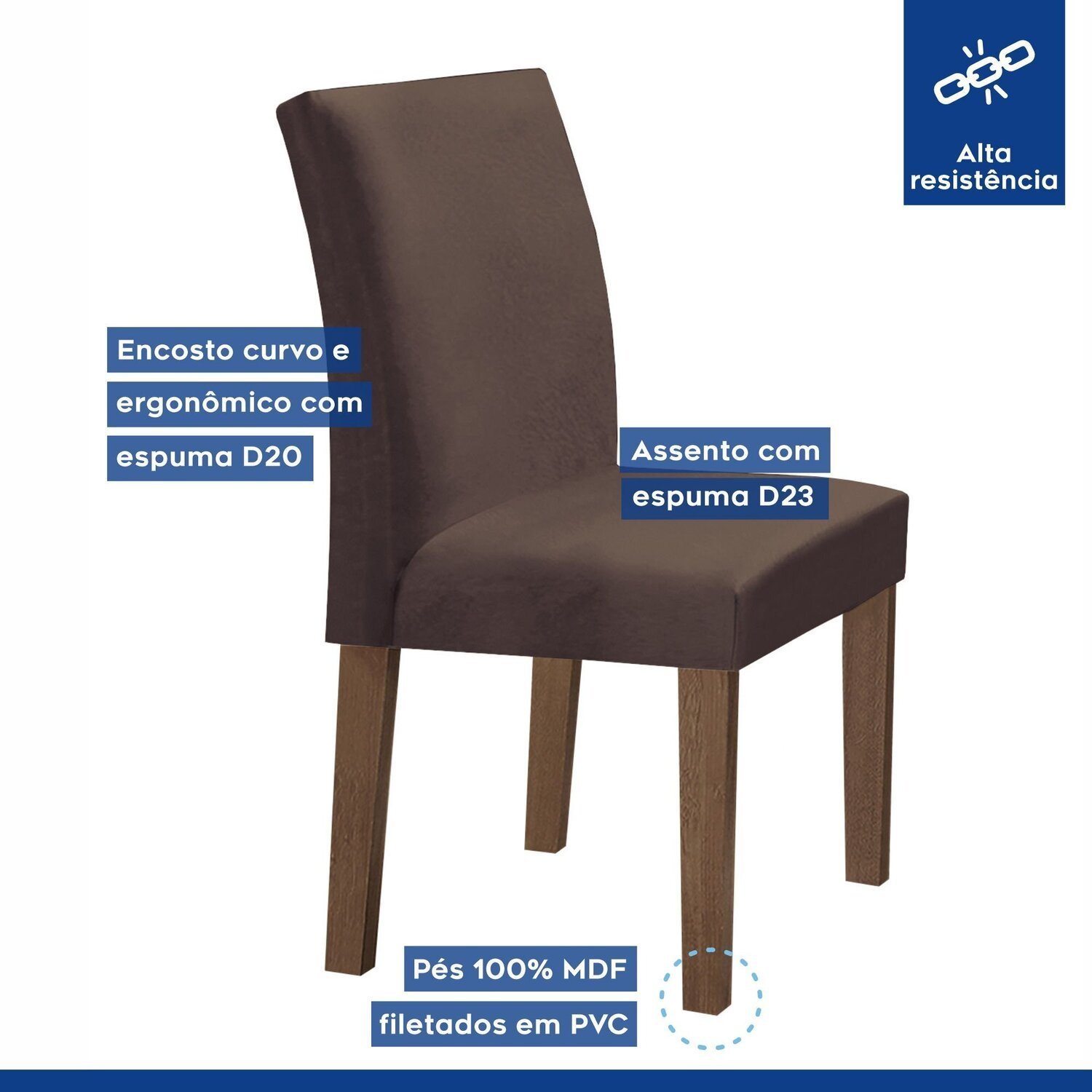 Conjunto Mesa Barcelona 120cmx120cm 6 Cadeiras Espanha Tampo Plus Redondo Vidro Yescasa - 5