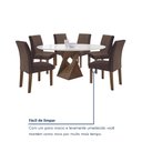 Ver mais imagens de Conjunto Mesa Barcelona 120cm com 6 Cadeiras Espanha Tampo Plus Redondo Vidro Yescasa