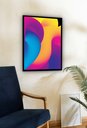 Ver imagem 1 de Quadro Decorativo Abstrato Ondulações Cores - 70x50cm:moldura Branca