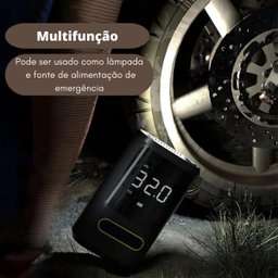 Bomba de Ar e Calibrador de Pneus Eletrico Portátil Forte - 7