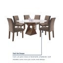 Ver mais imagens de Conjunto Mesa Barcelona 120cmx120cm 6 Cadeiras Espanha Tampo Plus Redondo Vidro Yescasa
