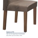 Ver imagem 7 de Conjunto Sala de Jantar Mesa Redonda 6 Cadeiras Vidro Barcelona Yescasa Chocolate/Off White/Veludo Bege