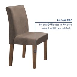 Conjunto Mesa Barcelona 120cmx120cm 6 Cadeiras Espanha Tampo Plus Redondo Vidro Yescasa - 5