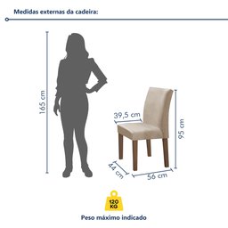 Conjunto Mesa Barcelona 120cmx120cm 6 Cadeiras Espanha Tampo Plus Redondo Vidro Yescasa - 10