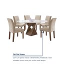 Ver mais imagens de Conjunto Mesa Barcelona 120cm com 6 Cadeiras Espanha Tampo Plus Redondo Vidro Yescasa