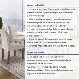 Conjunto Mesa Barcelona 120cmx120cm 6 Cadeiras Espanha Tampo Plus Redondo Vidro Yescasa - 13