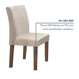 Conjunto Mesa Barcelona 120cmx120cm 6 Cadeiras Espanha Tampo Plus Redondo Vidro Yescasa - 5
