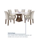 Ver mais imagens de Conjunto Mesa Barcelona 120cm com 6 Cadeiras Espanha Tampo Plus Redondo Vidro Yescasa