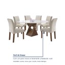 Ver mais imagens de Conjunto Mesa Barcelona 120cmx120cm 6 Cadeiras Espanha Tampo Plus Redondo Vidro Yescasa