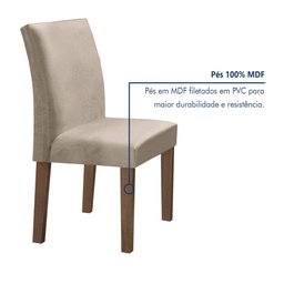 Conjunto Mesa Barcelona 120cmx120cm 6 Cadeiras Espanha Tampo Plus Redondo Vidro Yescasa - 5