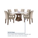 Ver mais imagens de Conjunto Mesa Barcelona 120cm com 6 Cadeiras Espanha Tampo Plus Redondo Vidro Yescasa