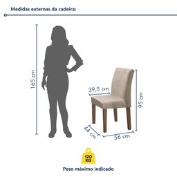 Conjunto Mesa Barcelona 120cmx120cm 6 Cadeiras Espanha Tampo Plus Redondo Vidro Yescasa - 10