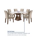 Ver mais imagens de Conjunto Mesa Barcelona 120cmx120cm 6 Cadeiras Espanha Tampo Plus Redondo Vidro Yescasa