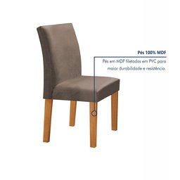 Conjunto Mesa Barcelona 120cmx120cm 6 Cadeiras Espanha Tampo Plus Redondo Vidro Yescasa - 5