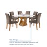 Conjunto Mesa Barcelona 120cmx120cm 6 Cadeiras Espanha Tampo Plus Redondo Vidro Yescasa - 8
