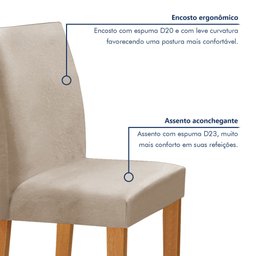 Conjunto Mesa Barcelona 120cmx120cm 6 Cadeiras Espanha Tampo Plus Redondo Vidro Yescasa - 6