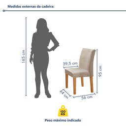 Conjunto Mesa Barcelona 120cmx120cm 6 Cadeiras Espanha Tampo Plus Redondo Vidro Yescasa - 10