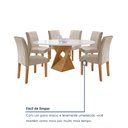 Ver mais imagens de Conjunto Mesa Barcelona 120cmx120cm 6 Cadeiras Espanha Tampo Plus Redondo Vidro Yescasa