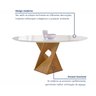 Conjunto Mesa Barcelona 120cmx120cm 6 Cadeiras Espanha Tampo Plus Redondo Vidro Yescasa - 3