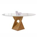 Ver imagem 3 de Conjunto Mesa Barcelona 120cm com 6 Cadeiras Espanha Tampo Plus Redondo Vidro Yescasa