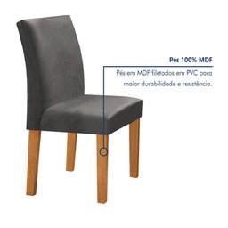 Conjunto Mesa Barcelona 120cmx120cm 6 Cadeiras Espanha Tampo Plus Redondo Vidro Yescasa - 5