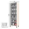 Cristaleira 4 Portas Connect Off White – Henn - 3