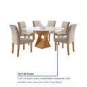 Ver mais imagens de Conjunto Mesa Barcelona 120cm com 6 Cadeiras Espanha Tampo Plus Redondo Vidro Yescasa