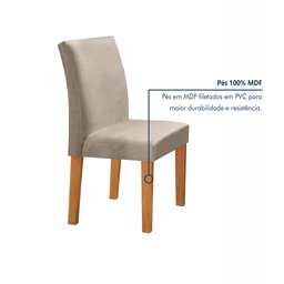 Conjunto Mesa Barcelona 120cmx120cm 6 Cadeiras Espanha Tampo Plus Redondo Vidro Yescasa - 5