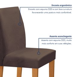 Conjunto Mesa Barcelona 120cmx120cm 6 Cadeiras Espanha Tampo Plus Redondo Vidro Yescasa - 6