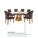 Ver mais imagens de Conjunto Mesa Barcelona 120cm com 6 Cadeiras Espanha Tampo Plus Redondo Vidro Yescasa