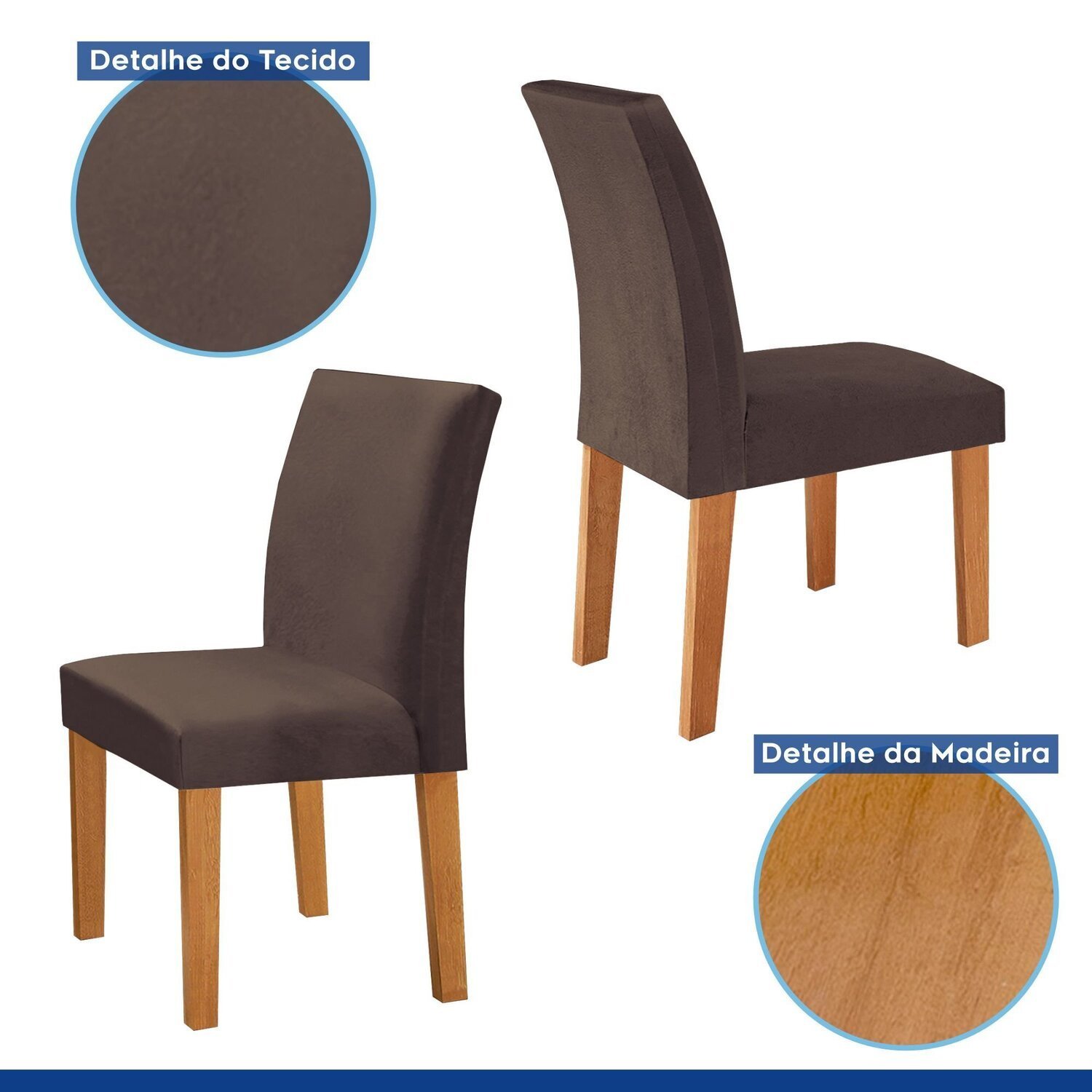 Conjunto Mesa Barcelona 120cmx120cm 6 Cadeiras Espanha Tampo Plus Redondo Vidro Yescasa - 7