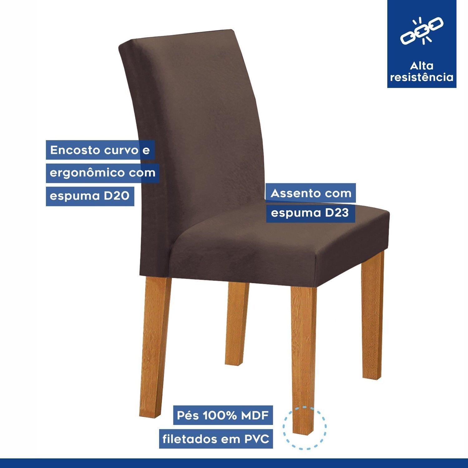 Conjunto Mesa Barcelona 120cmx120cm 6 Cadeiras Espanha Tampo Plus Redondo Vidro Yescasa - 5