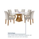 Ver mais imagens de Conjunto Mesa Barcelona 120cm com 6 Cadeiras Espanha Tampo Plus Redondo Vidro Yescasa