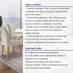 Conjunto Mesa Barcelona 120cmx120cm 6 Cadeiras Espanha Tampo Plus Redondo Vidro Yescasa - 13