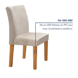 Conjunto Mesa Barcelona 120cmx120cm 6 Cadeiras Espanha Tampo Plus Redondo Vidro Yescasa - 5